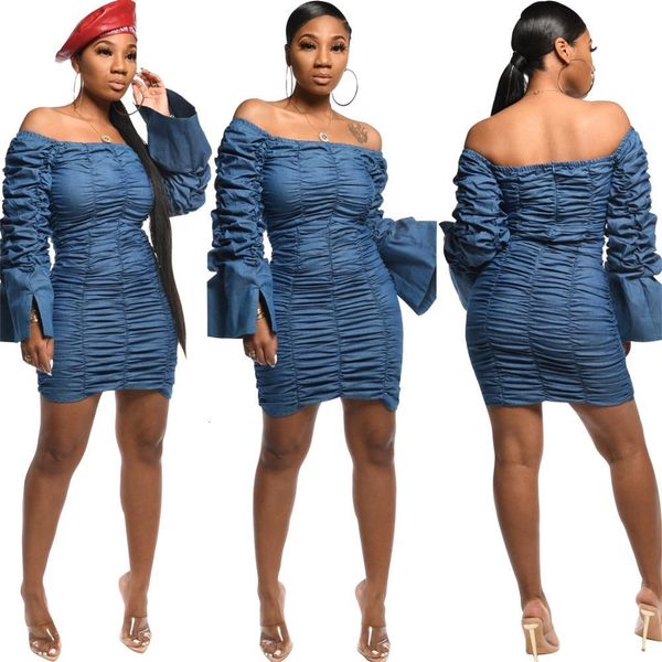 2021 new solid-color strapless bell-sleeves folding denim mini women summer european and american fashion casual clothes yhoo, Black;gray
2021 new solid-color strapless bell-sleeves folding denim mini women summer european and american fashion casual clothes yhoo, Black;gray