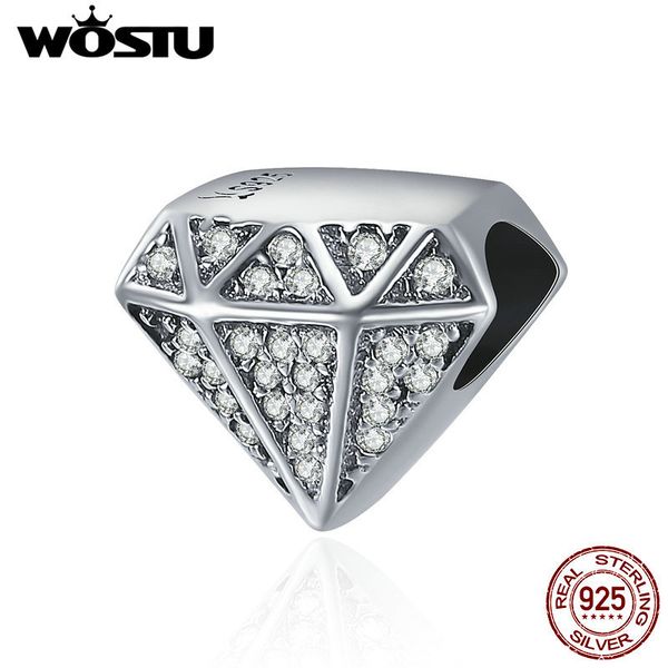 wostu 100% real 925 sterling silver ia mond shape, clear cz beads fit original charm bracelets diy s925 jewelry gift cqc397 q0531, Black
wostu 100% real 925 sterling silver ia mond shape, clear cz beads fit original charm bracelets diy s925 jewelry gift cqc397 q0531, Black