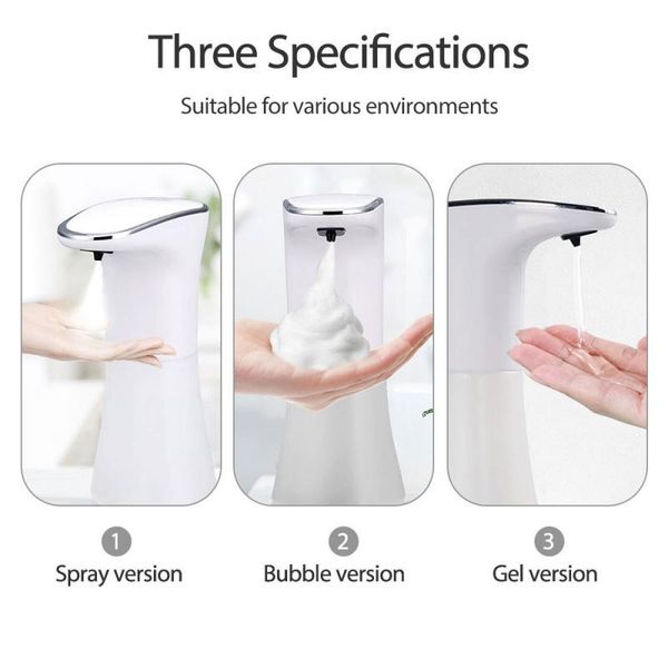 liquid soap dispenser 350ml automatic induction foam/sprayer/gel ir public hands sanitizer shampoo spray
liquid soap dispenser 350ml automatic induction foam/sprayer/gel ir public hands sanitizer shampoo spray