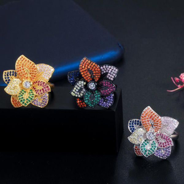 cluster rings style full color zircon flower ring, all-match adjustable women's ring 210310-10, Golden;silver
cluster rings style full color zircon flower ring, all-match adjustable women's ring 210310-10, Golden;silver