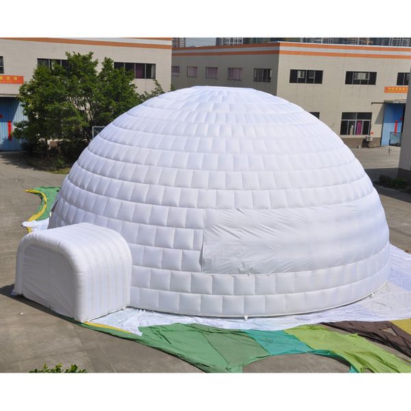 customized white 8/10m dia giant air inflatable igloo dome tent led lighting with 2 doors for big party events
customized white 8/10m dia giant air inflatable igloo dome tent led lighting with 2 doors for big party events