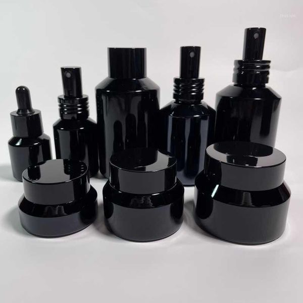 storage bottles & jars wholesale custom empty skin care shiny black glass jar with plastic lid/aluminium cap cream pot container beauty pack
storage bottles & jars wholesale custom empty skin care shiny black glass jar with plastic lid/aluminium cap cream pot container beauty pack