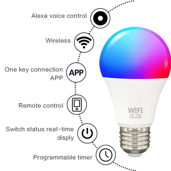 smart home control tuya wifi bulb dimming light 9w rgbcw voice work with alexa google
smart home control tuya wifi bulb dimming light 9w rgbcw voice work with alexa google