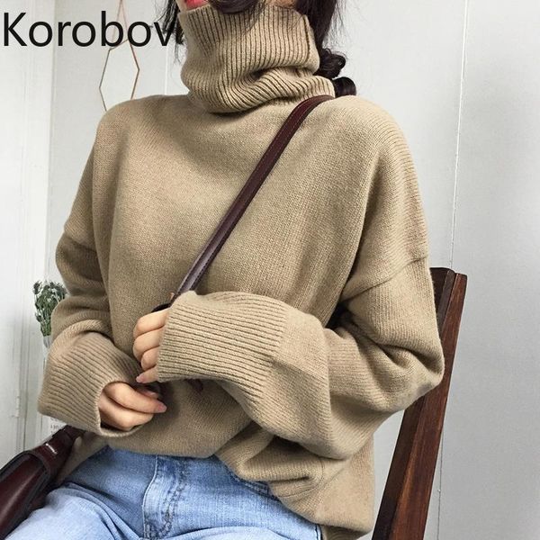 women's sweaters korobov winter women streetwear loose turtleneck long sleeve pullovers female korean warm chic christmas sweater 78633, White;black
women's sweaters korobov winter women streetwear loose turtleneck long sleeve pullovers female korean warm chic christmas sweater 78633, White;black