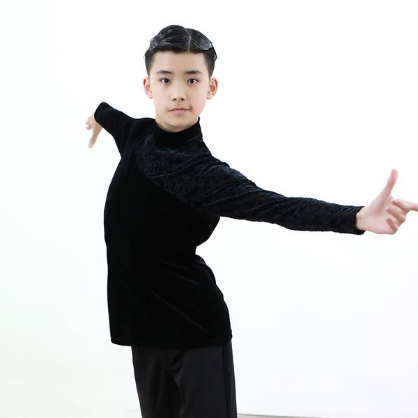 new kids latin dance clothes boys velvet latin practice training wear samba tango cha cha competition dance costume vdb3227, Black;red
new kids latin dance clothes boys velvet latin practice training wear samba tango cha cha competition dance costume vdb3227, Black;red