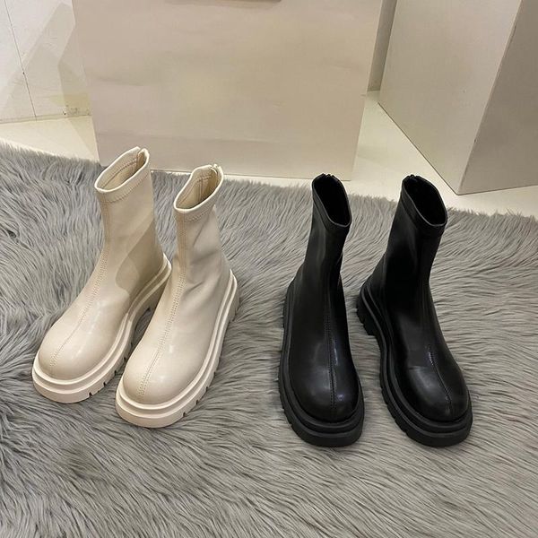 boots 2021 women's women mid-calf shoes round toe luxury rubber back zipper fashion, Black
boots 2021 women's women mid-calf shoes round toe luxury rubber back zipper fashion, Black