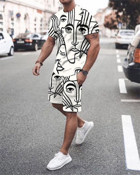 jogging clothing 2021 summer european and american style men's handsome t-shirt suit men women casual two-piece 3d digital printing, Black;red
jogging clothing 2021 summer european and american style men's handsome t-shirt suit men women casual two-piece 3d digital printing, Black;red