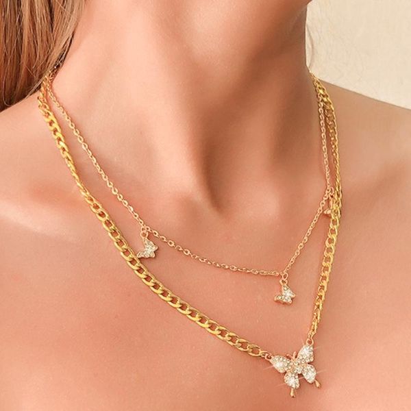 chains butterfly necklace for women pendant neck chain golden stainless steel jewelry wholesale items gifts girl wedding party, Silver
chains butterfly necklace for women pendant neck chain golden stainless steel jewelry wholesale items gifts girl wedding party, Silver