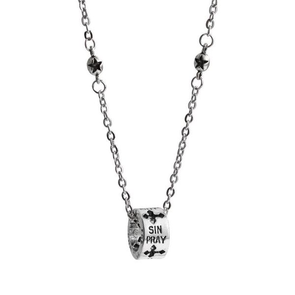 chains european and american cross ring necklace female simple titanium steel trend retro sweater chain hip hop cold wind pendant, Silver
chains european and american cross ring necklace female simple titanium steel trend retro sweater chain hip hop cold wind pendant, Silver