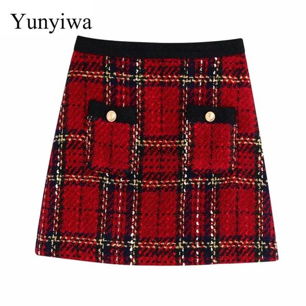 skirts 2021 women elegant red plaid pockets patch tweed mini skirt faldas mujer ladies stylish back zipper chic a line, Black
skirts 2021 women elegant red plaid pockets patch tweed mini skirt faldas mujer ladies stylish back zipper chic a line, Black