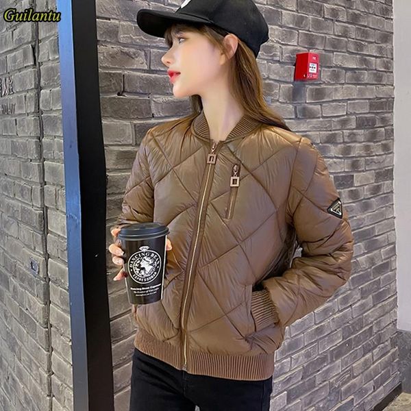women's jackets guilantu spring autumn bomber women cotton padded short coat female plus size slim overcoat korean baseball jacket, Black;brown
women's jackets guilantu spring autumn bomber women cotton padded short coat female plus size slim overcoat korean baseball jacket, Black;brown