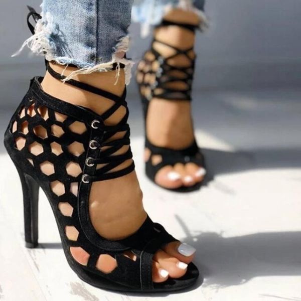 sandals women thin heels shoes summer snakeskin pattern stitching pumps belt combination roman lace up, Black
sandals women thin heels shoes summer snakeskin pattern stitching pumps belt combination roman lace up, Black