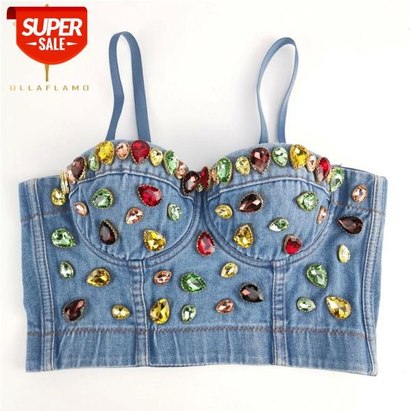 Sexy Denim Diamond Women Tank Top Nightclub Spaghetti Strips Strech Crop Top Vest Sleeveless Open Back Low Cut Women Camisoles #7b2c, White
Sexy Denim Diamond Women Tank Top Nightclub Spaghetti Strips Strech Crop Top Vest Sleeveless Open Back Low Cut Women Camisoles #7b2c, White