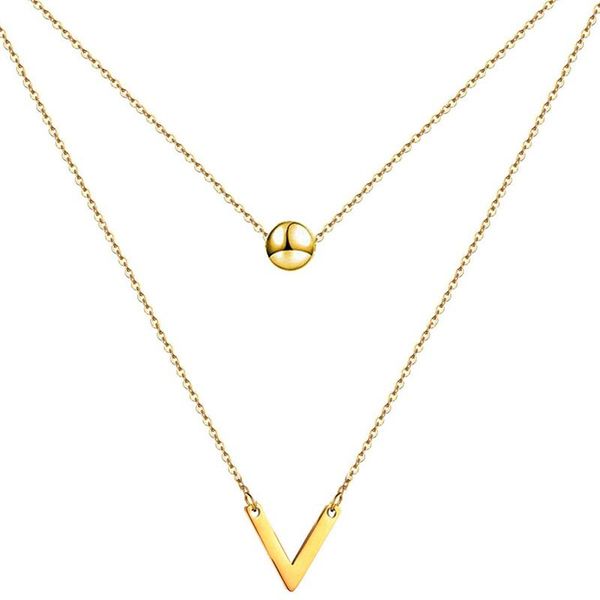 chokers stainless steel double layer chain small ball letter v choker necklaces for women girls trendy jewelry valentine gift, Golden;silver
chokers stainless steel double layer chain small ball letter v choker necklaces for women girls trendy jewelry valentine gift, Golden;silver