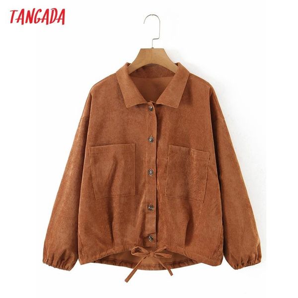 women's jackets tangada 2021 autumn winter women corduroy coat jacket pocket casual warm oversized outwear 8h127, Black;brown
women's jackets tangada 2021 autumn winter women corduroy coat jacket pocket casual warm oversized outwear 8h127, Black;brown