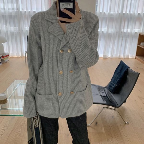 2021 new fashion ol work basic vintage sweater women coat suit collar autumn winter elegant formal knitted solid cardigan gyo6, White;black
2021 new fashion ol work basic vintage sweater women coat suit collar autumn winter elegant formal knitted solid cardigan gyo6, White;black