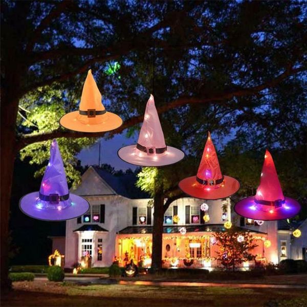 party hats 1pc halloween colorful led light witch hat glowing witches props hanging decor costume supplier peaked cap
party hats 1pc halloween colorful led light witch hat glowing witches props hanging decor costume supplier peaked cap