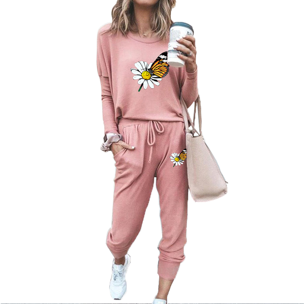 women's two piece pants 2021 autumn and winter loose long-sleeved casual two-piece suit, White
women's two piece pants 2021 autumn and winter loose long-sleeved casual two-piece suit, White