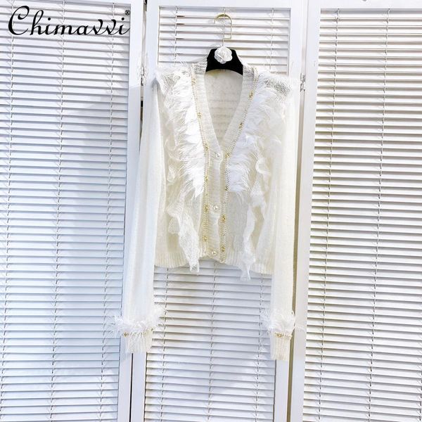 women's knits & tees fairy sweater for women 2021 spring autumn heavy beading thin white cardigan feminine high-end bead long sleeve co
women's knits & tees fairy sweater for women 2021 spring autumn heavy beading thin white cardigan feminine high-end bead long sleeve co