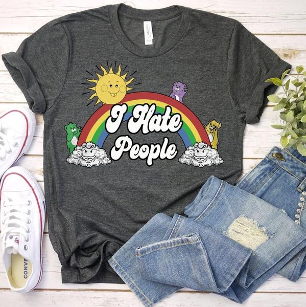 women's t-shirt i hate people women shirt cute rainbow casual funny sun printing ladys cartoon bear holiday short sleeve tee, White
women's t-shirt i hate people women shirt cute rainbow casual funny sun printing ladys cartoon bear holiday short sleeve tee, White