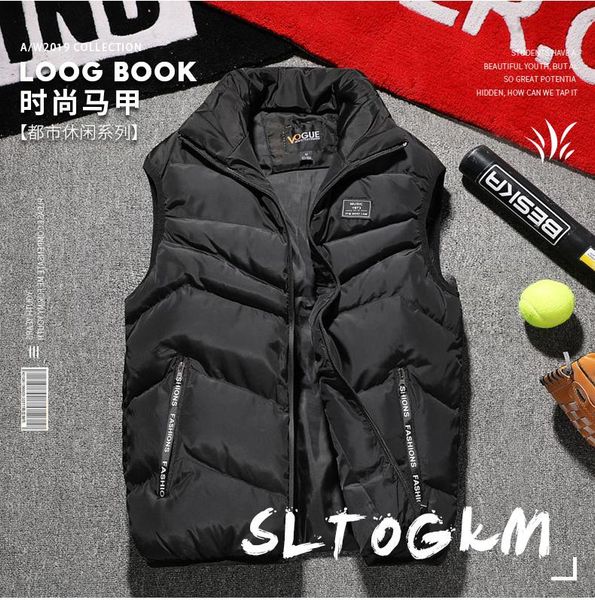 men's vests sleeveless jacket fashion overcoat men with zipper pocket casual winter vest warm stand collar waistcoat, Black;white
men's vests sleeveless jacket fashion overcoat men with zipper pocket casual winter vest warm stand collar waistcoat, Black;white