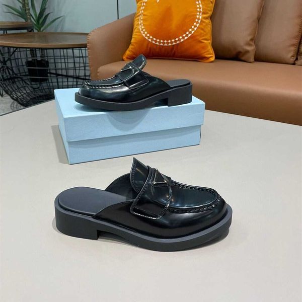 spring and summer 2021 upgrade triangle label lefu slippers fashion thick bottom high baotou british 2y2q zmm, Black
spring and summer 2021 upgrade triangle label lefu slippers fashion thick bottom high baotou british 2y2q zmm, Black