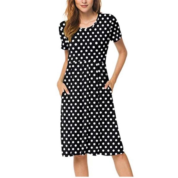 casual dresses for women 2021 printed round neck short-sleeved dress with belt pockets vestidos de mujer, Black;gray
casual dresses for women 2021 printed round neck short-sleeved dress with belt pockets vestidos de mujer, Black;gray