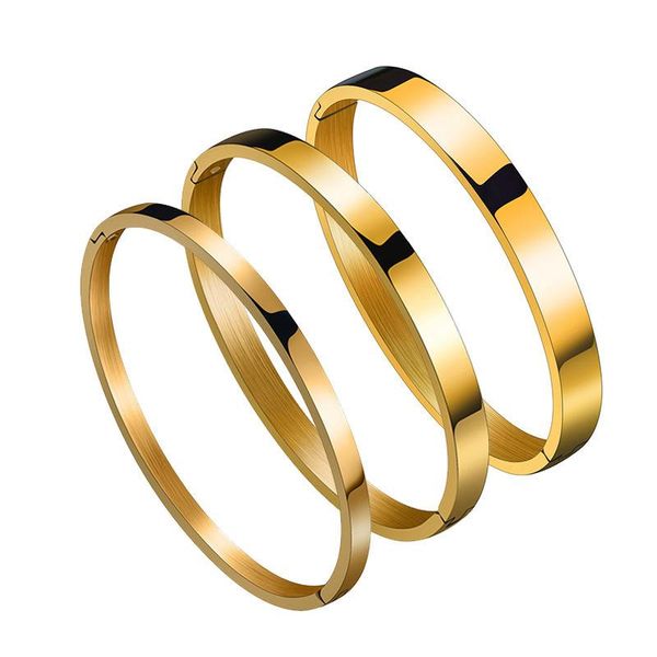 4mm 6mm 8mm fashion couple open bracelets 6-color stainless steel minimalist bangles men and women's jewelry, Black
4mm 6mm 8mm fashion couple open bracelets 6-color stainless steel minimalist bangles men and women's jewelry, Black