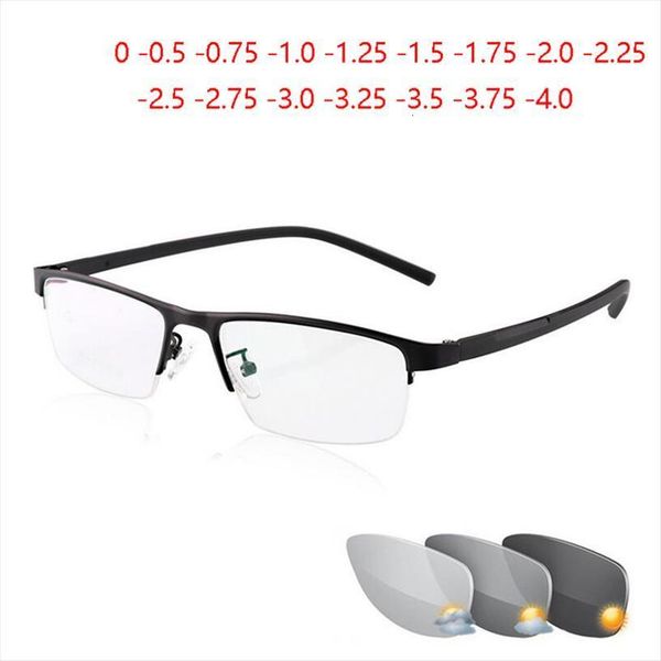 0 0.5 0.75 To 4 Half Frame Photochromism Myopia Glasses Men Metal Square Sun Discoloration Short Sighted Eyeglasses Women, White;black
0 0.5 0.75 To 4 Half Frame Photochromism Myopia Glasses Men Metal Square Sun Discoloration Short Sighted Eyeglasses Women, White;black