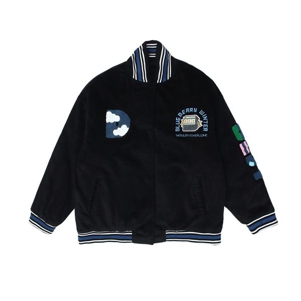corduroy embroidered men's inschao brand cotton clothes yuansufeng joint trend loose thickened coat, Black
corduroy embroidered men's inschao brand cotton clothes yuansufeng joint trend loose thickened coat, Black
