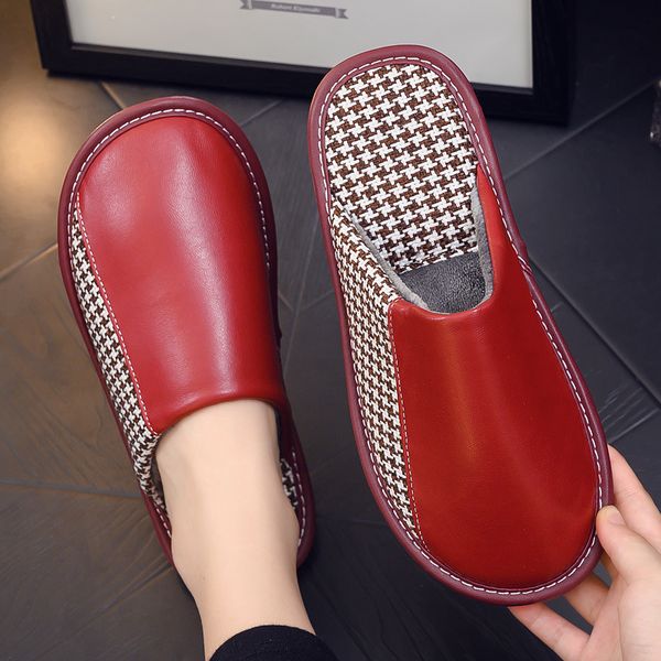 fashion pu leather couple indoor home slippers warm soft plush non-slip floor men shoes waterproof women winter slippers 2022, Black
fashion pu leather couple indoor home slippers warm soft plush non-slip floor men shoes waterproof women winter slippers 2022, Black