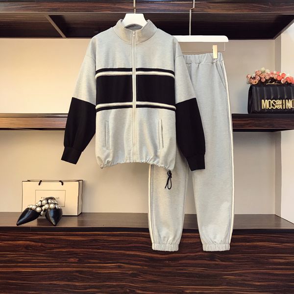 2021 cotton women's clothing plus size xl-5xl sport suit coat and pants two pieces sportwear training set combining race outfit 5ske, Gray
2021 cotton women's clothing plus size xl-5xl sport suit coat and pants two pieces sportwear training set combining race outfit 5ske, Gray