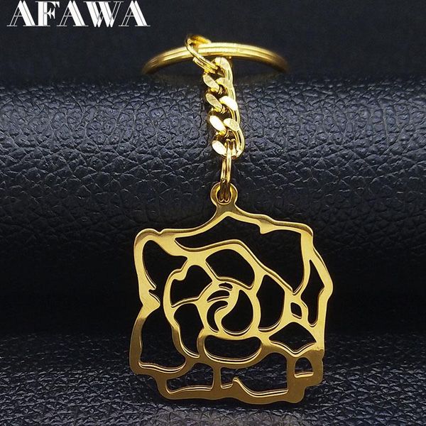 keychains 2021 fashion rose flower stainless steel key chains for women gold color jewelry regalos para mujer k77626b, Silver
keychains 2021 fashion rose flower stainless steel key chains for women gold color jewelry regalos para mujer k77626b, Silver