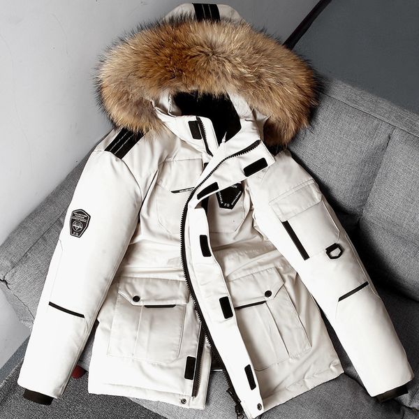 2021 New Winter Jacket Men White Parkas Mid-length Large Fur Collar Down Thicken Coat Snow Outwear -30 Degree O79Z, Black
2021 New Winter Jacket Men White Parkas Mid-length Large Fur Collar Down Thicken Coat Snow Outwear -30 Degree O79Z, Black