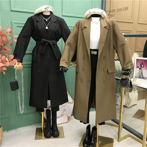 women's waist belted trench coat women's mid-length 2021 autumn and winter new loose and thin british over-the-knee coat 0925, Tan;black
women's waist belted trench coat women's mid-length 2021 autumn and winter new loose and thin british over-the-knee coat 0925, Tan;black