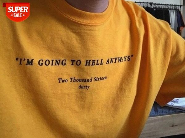 sunfiz yf i' going to hell anyways lettres printed funny t-shirt tumblr fashion yellow t-shirt summer short sleeves #sl5f, White
sunfiz yf i' going to hell anyways lettres printed funny t-shirt tumblr fashion yellow t-shirt summer short sleeves #sl5f, White