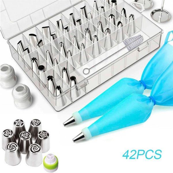 baking & pastry tools 42pcs stainless steel icing nozzles reusable silicone bag cake cupcake decorator rose accessories kitchen diy 2
baking & pastry tools 42pcs stainless steel icing nozzles reusable silicone bag cake cupcake decorator rose accessories kitchen diy 2