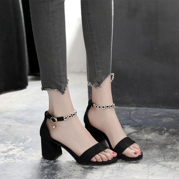 sandals women's shoes thick with 5cm/6.5cm high heels 2021 suede summer buckle word strap peep-toe plus size, Black
sandals women's shoes thick with 5cm/6.5cm high heels 2021 suede summer buckle word strap peep-toe plus size, Black