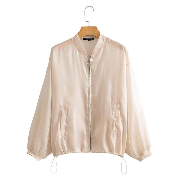 women's jackets summer fashion translucent solid color flight jacket coat sun protection clothes top, Black;brown
women's jackets summer fashion translucent solid color flight jacket coat sun protection clothes top, Black;brown