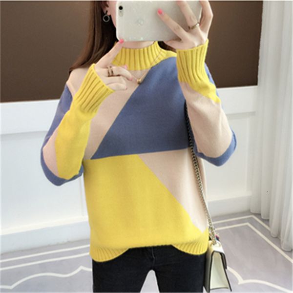 women's tanks & camis colour of contrast woman's knitted jumper plus size autumn half turtleneck high female pull pullovers h1093, White
women's tanks & camis colour of contrast woman's knitted jumper plus size autumn half turtleneck high female pull pullovers h1093, White