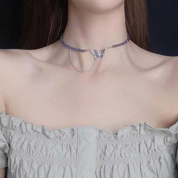 chokers fashion butterfly necklaces for women design bohemian french romantic style clavicle chain personality tassel jewelry purple, Golden;silver
chokers fashion butterfly necklaces for women design bohemian french romantic style clavicle chain personality tassel jewelry purple, Golden;silver