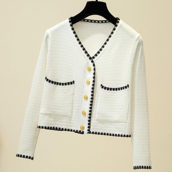 women's knits & tees 2021 women fashion long sleeve v-neck knitted jacket loose single breasted sweater pockets buttons casual knitwear, White
women's knits & tees 2021 women fashion long sleeve v-neck knitted jacket loose single breasted sweater pockets buttons casual knitwear, White