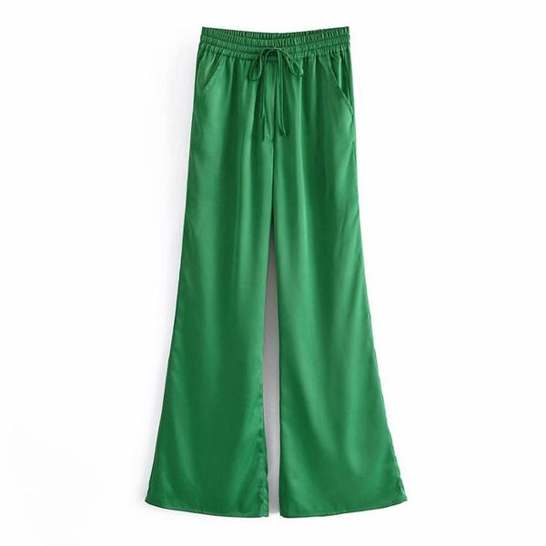 women's pants & capris puwd vintage women high waist satin 2021 autumn fashion ladies green drawstring street pant girls chic trousers, Black;white
women's pants & capris puwd vintage women high waist satin 2021 autumn fashion ladies green drawstring street pant girls chic trousers, Black;white
