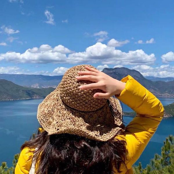 women foldable roll up wide brim bowknot summer beach sun visor straw hat cap, Black;white
women foldable roll up wide brim bowknot summer beach sun visor straw hat cap, Black;white