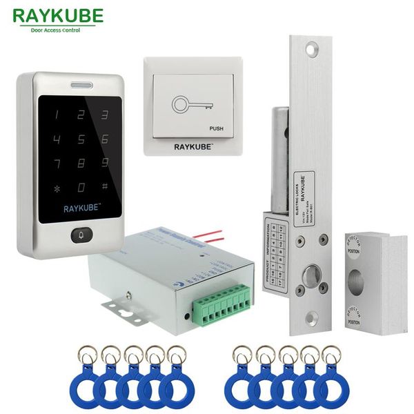 raykube door access control kit set electric bolt lock + touch metal frid reader for office glass door
raykube door access control kit set electric bolt lock + touch metal frid reader for office glass door