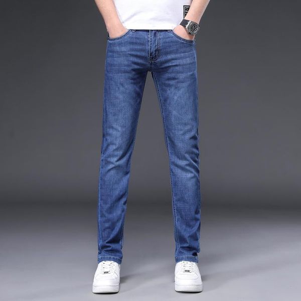 men's jeans business casual for men 2021 summer thin regular fit straight cut blue stretch soft long trousers clothing
men's jeans business casual for men 2021 summer thin regular fit straight cut blue stretch soft long trousers clothing