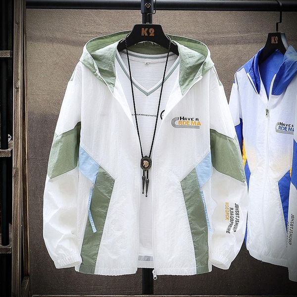 men's jackets spring summer sunscreen clothes fashion hooded stitching color block jacket korean couple casual streetwear men, Black;brown
men's jackets spring summer sunscreen clothes fashion hooded stitching color block jacket korean couple casual streetwear men, Black;brown