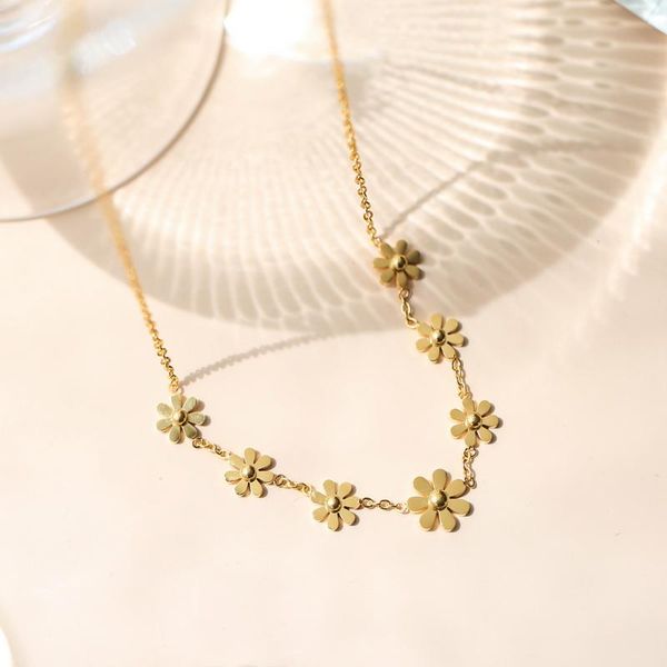 pendant necklaces yun ruo yellow gold color sunflower daisy necklace woman chain fashion titanium steel jewelry stainless gift not fade, Silver
pendant necklaces yun ruo yellow gold color sunflower daisy necklace woman chain fashion titanium steel jewelry stainless gift not fade, Silver