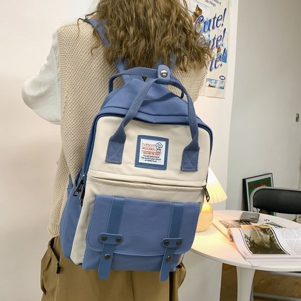 backpack casual solid-colored backpack, women's fashions, canvas bag, schoolbag, for teens dv5h
backpack casual solid-colored backpack, women's fashions, canvas bag, schoolbag, for teens dv5h