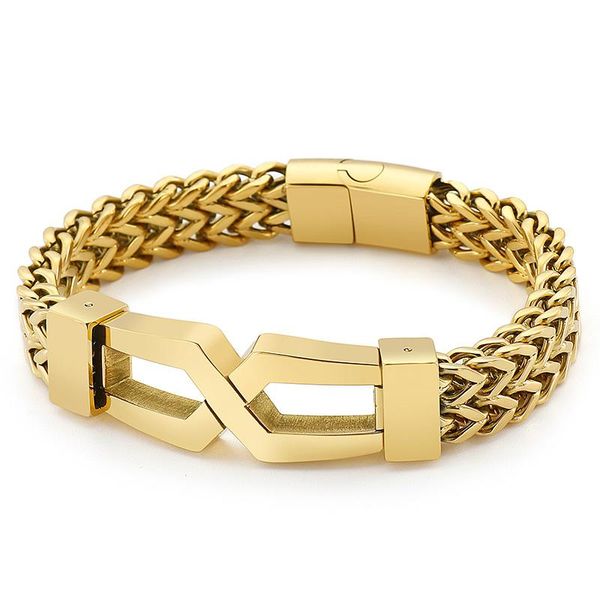 charm bracelets three-color trend men's stainless steel bracelet shiny lock shape accessories jewelry 2021, Golden;silver
charm bracelets three-color trend men's stainless steel bracelet shiny lock shape accessories jewelry 2021, Golden;silver